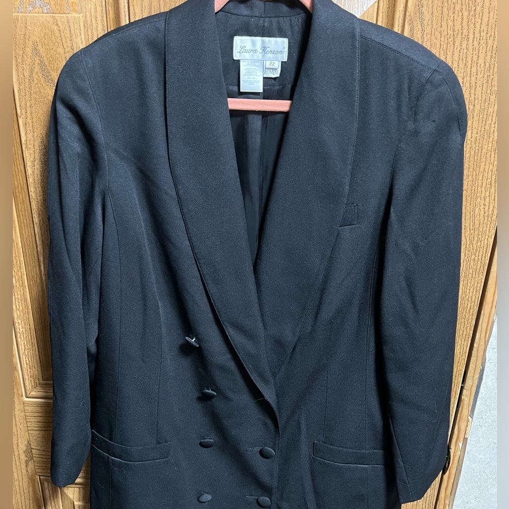 Black double breast jacket